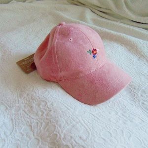 Pink embroidered hat